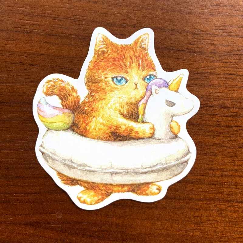 Cat Unicorn Blister Glossy Sticker - Stickers - Paper Multicolor