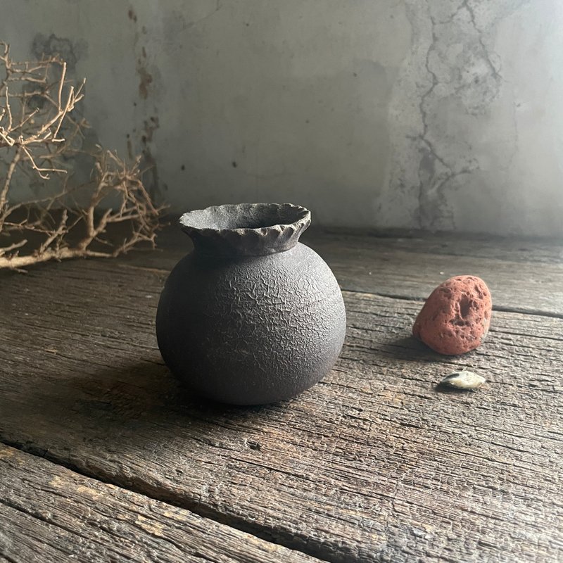 柴燒花器 - 花瓶/花器 - 陶 咖啡色