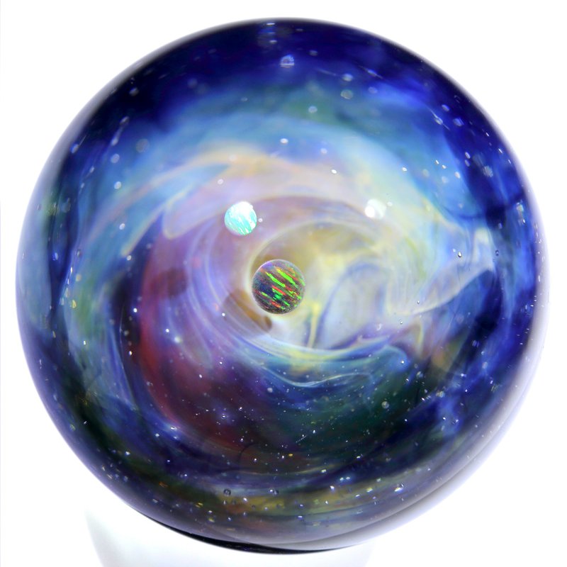 50mm 宇宙玻璃球擺設 no.M153 - 擺飾/家飾品 - 玻璃 紫色