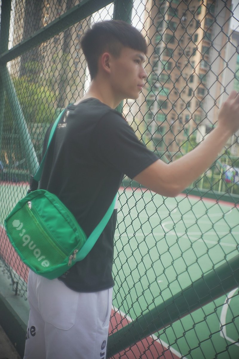 CHEESE 4L Shoulder Bag Green - กระเป๋าแมสเซนเจอร์ - ไนลอน สีเขียว