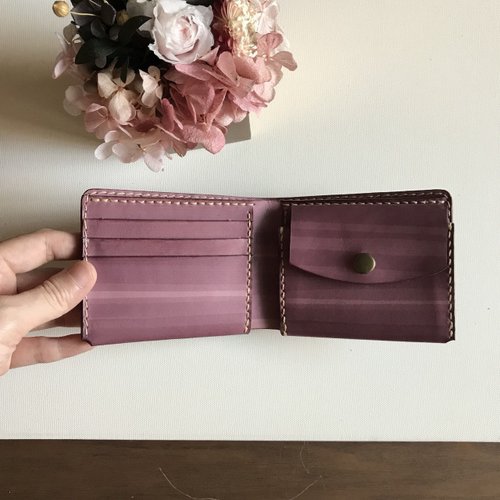 如是著物 真皮短夾│3卡片層│零錢袋│Bi-fold wallet