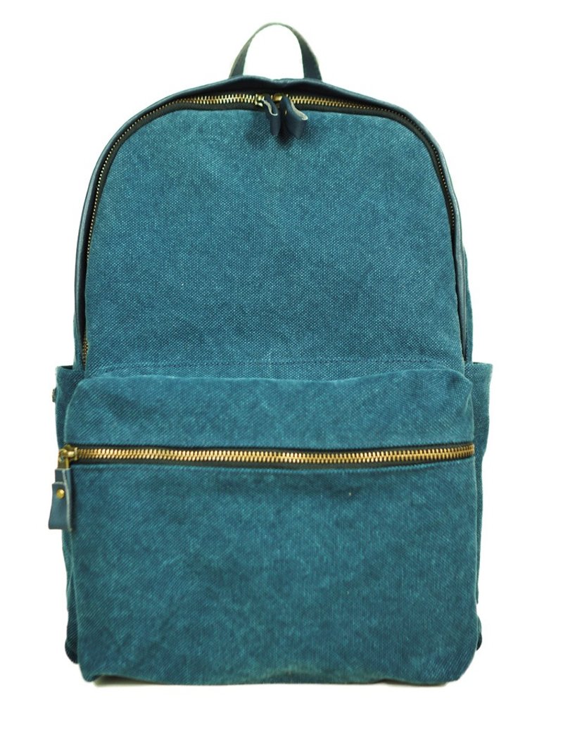 CL Backpack Navy - 後背包/背包/書包 - 棉．麻 藍色