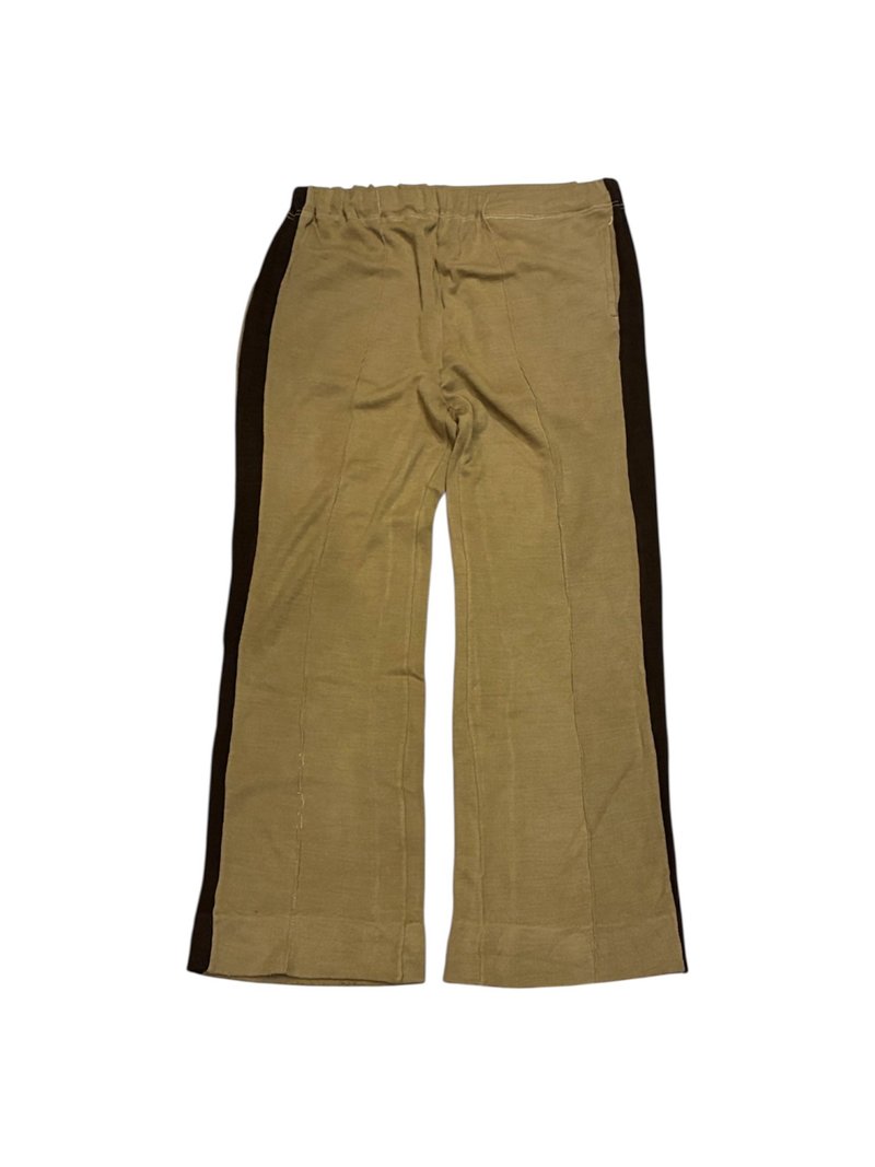 70s Vintage American Track Pants Hippie Style - กางเกง - วัสดุอื่นๆ สีกากี