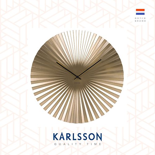 Ur Lifestyle 荷蘭Karlsson 50cm Wall clock Sensu gold 金色放射設計掛鐘