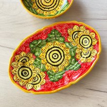 絵皿 26cm マヨリカ焼き イタリア陶器 レモン柄 パスタ皿