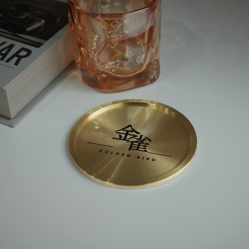 Customized Bronze coasters, saucers, tea sets, metal coasters, textured coasters, afternoon tea, coffee teapots - Coasters - Copper & Brass 