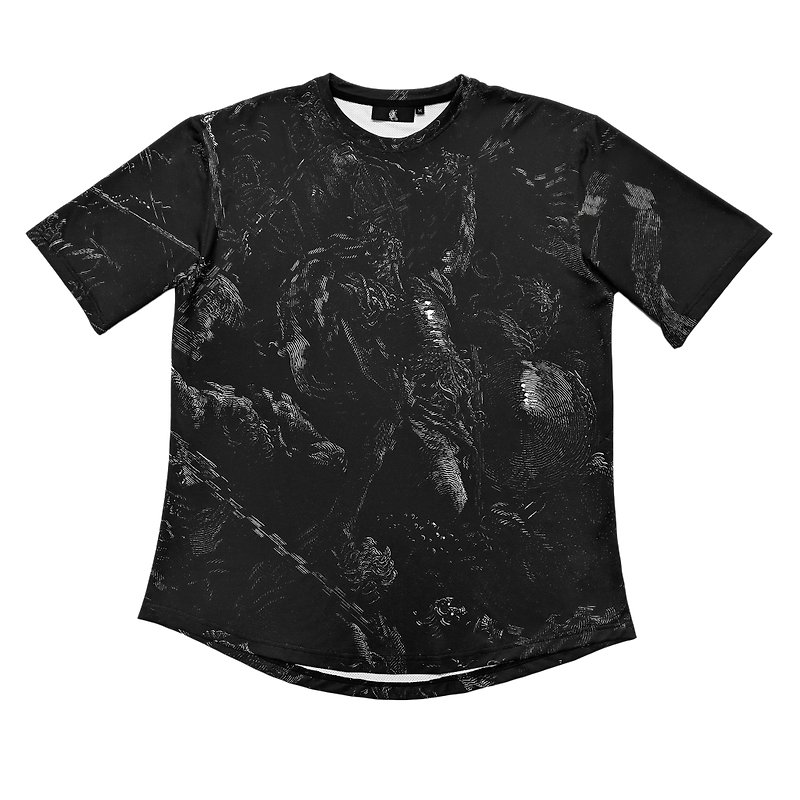 Dore II 機能短袖 A版型 - 男 T 恤 - 聚酯纖維 黑色