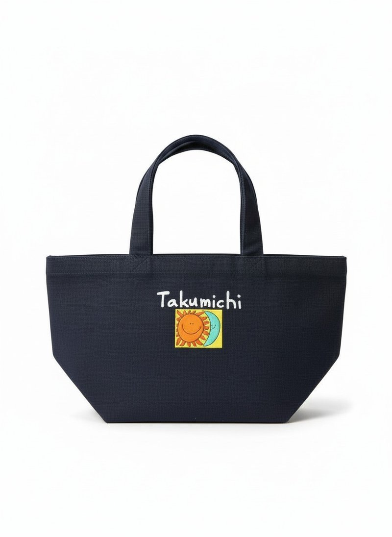 TAKUMICHI Little Characters in Life Tote Bag Series - Sun - Handbags & Totes - Cotton & Hemp 