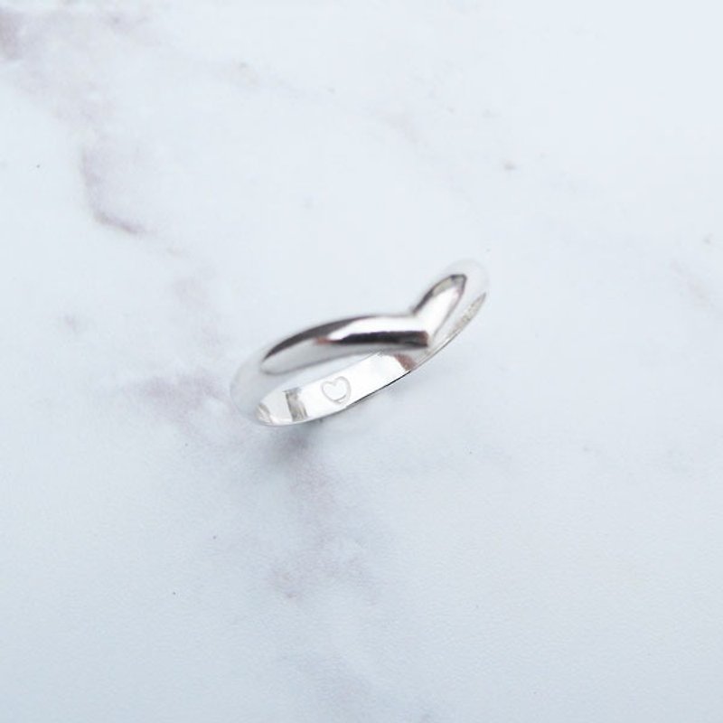 [Handmade custom silver jewelry] Love | Streamlined 999 sterling silver handmade ring | - General Rings - Sterling Silver Silver