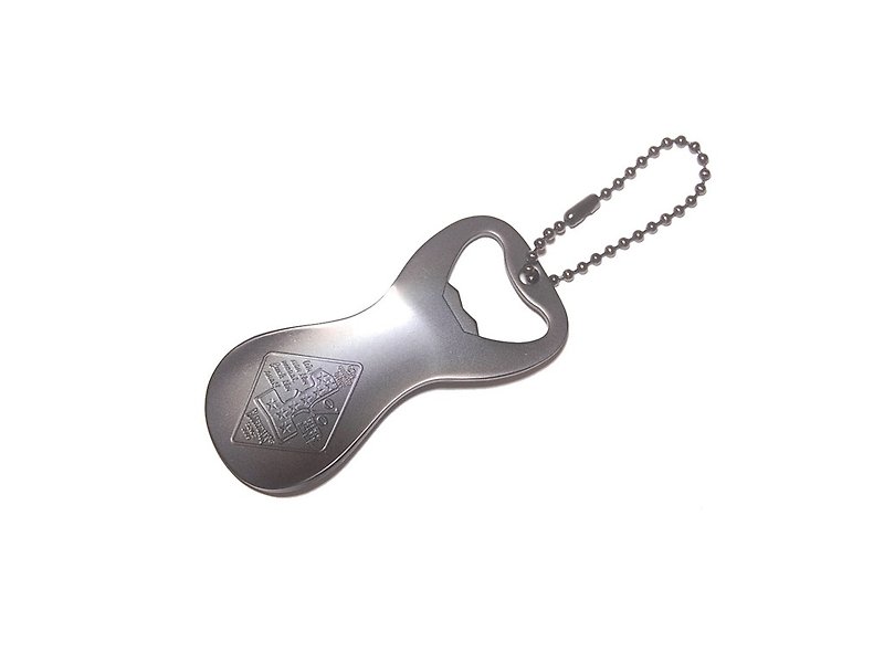 Shoehorn Opener Keychain - 鞋拔開瓶器鑰匙圈(消光黑款) - 鑰匙圈/鑰匙包 - 銅/黃銅 黑色