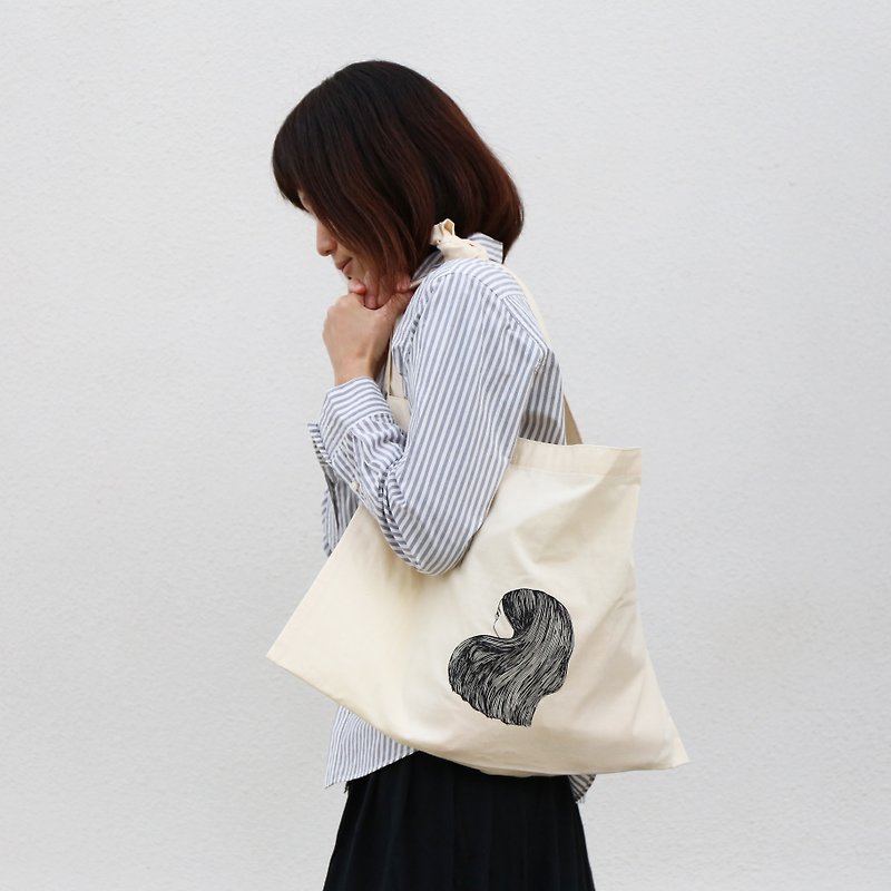 HUIS × akira muracco shoulder bag - Messenger Bags & Sling Bags - Cotton & Hemp White