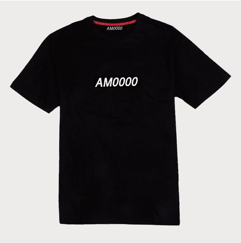 AM0000 首發品牌LOGO 限量T恤 - 中性衛衣/T 恤 - 棉．麻 黑色