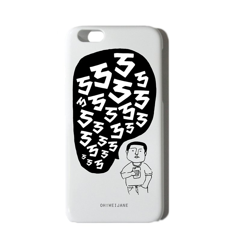 Oh! WeiJane || :目 || ハングル 手書き 携帯ケース iPhone 6S/6S Plus Samsung - スマホケース - プラスチック ホワイト