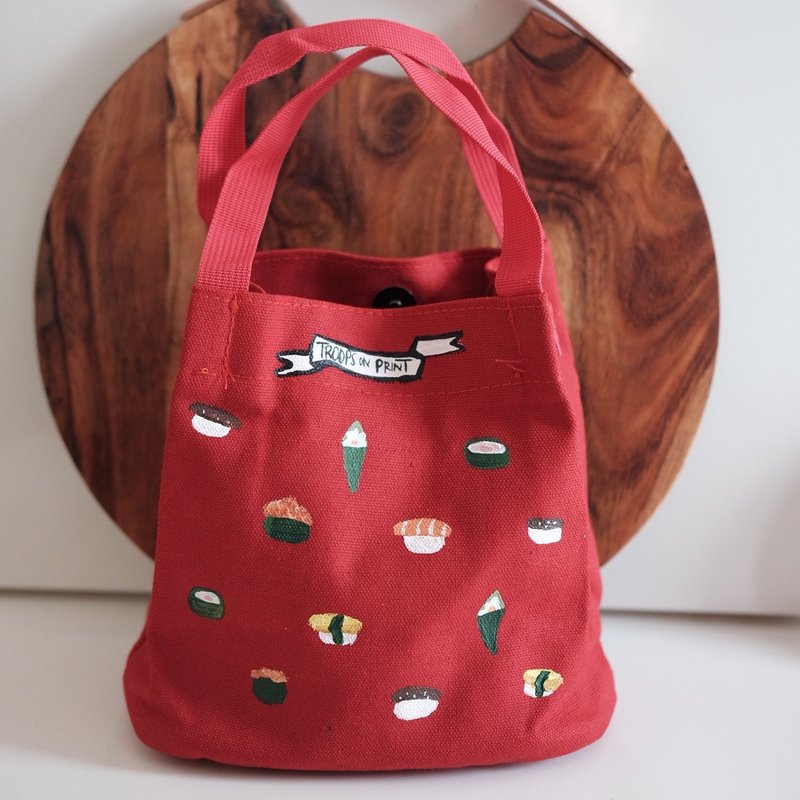 Goodie Bag-Sushi Mini Lunch Bag Bundle - 化妝包/收納袋 - 其他材質 紅色