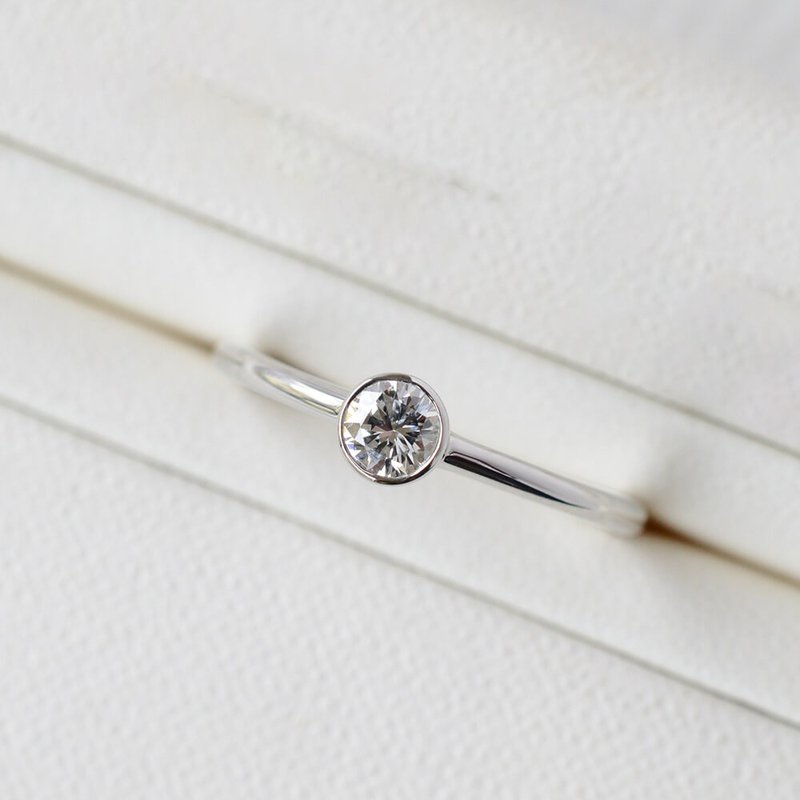 Platinum 鑽石戒指 0.2ct 日本製造 - 戒指 - 鑽石 