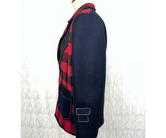 カクパーツデザインジャケット3002RB meikeiin ハンドメイド一点物 - レディースファッション