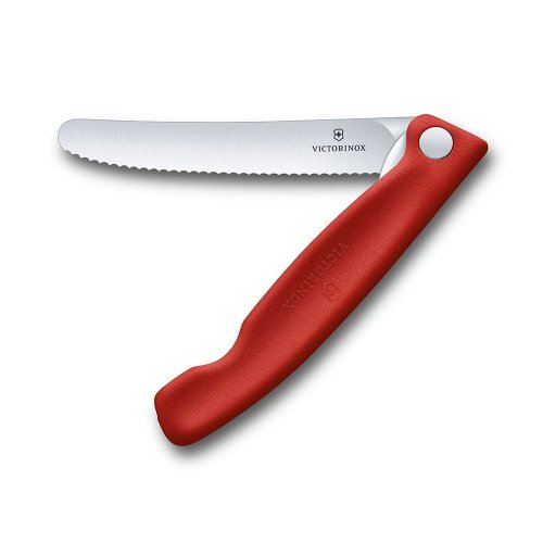 城市視角 VICTORINOX 瑞士維氏 折疊式番茄刀(鋸齒11cm) 紅 6.7831.FB