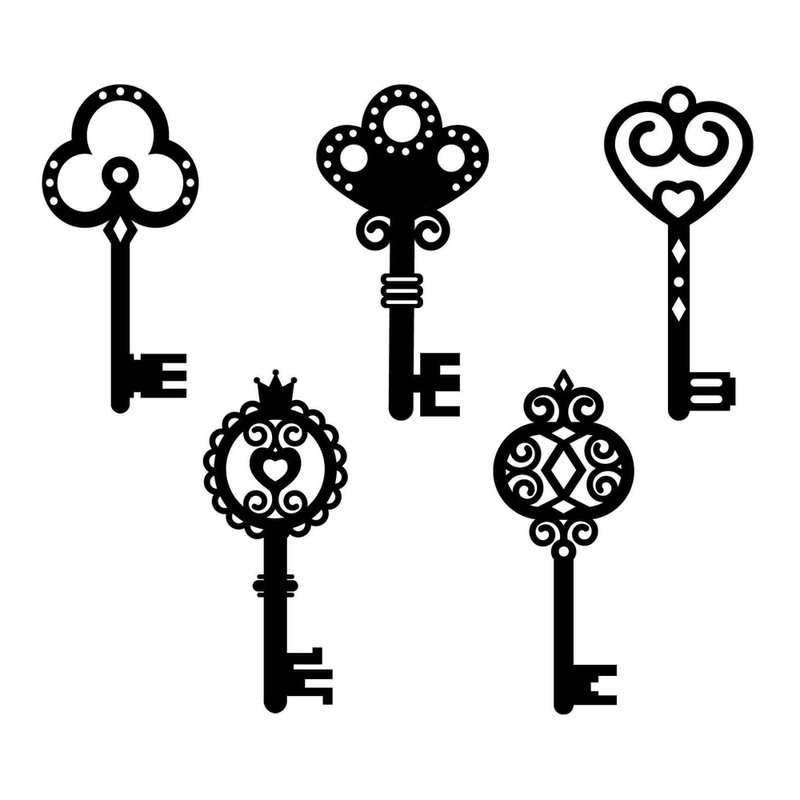 Key svg, keys svg, key pdf, keys pdf, key png, keys png, key template, Cricut - 圖文模板設計 - 其他材質 