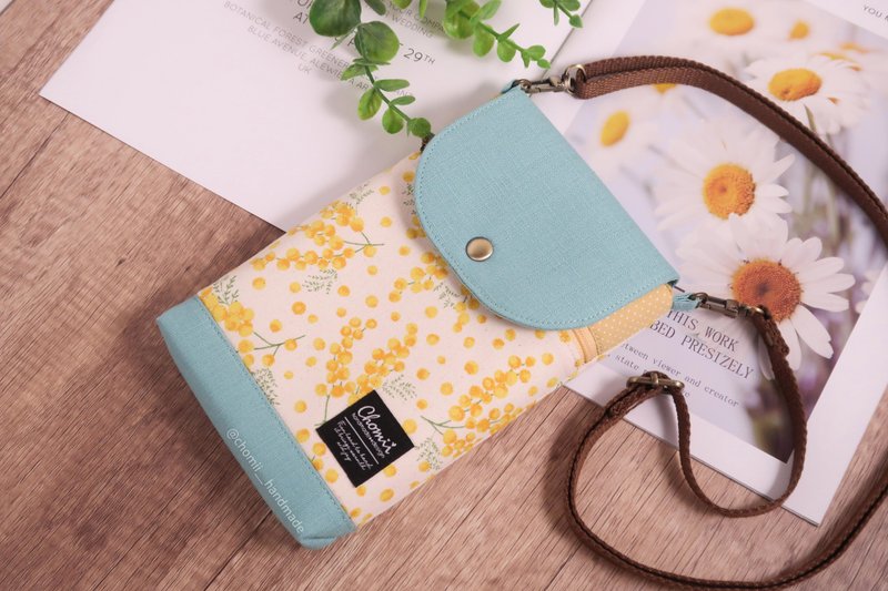 【Custom Fabric】Padded Phone Pouch | Small Bag | Crossbody Bag - กระเป๋าแมสเซนเจอร์ - ผ้าฝ้าย/ผ้าลินิน หลากหลายสี