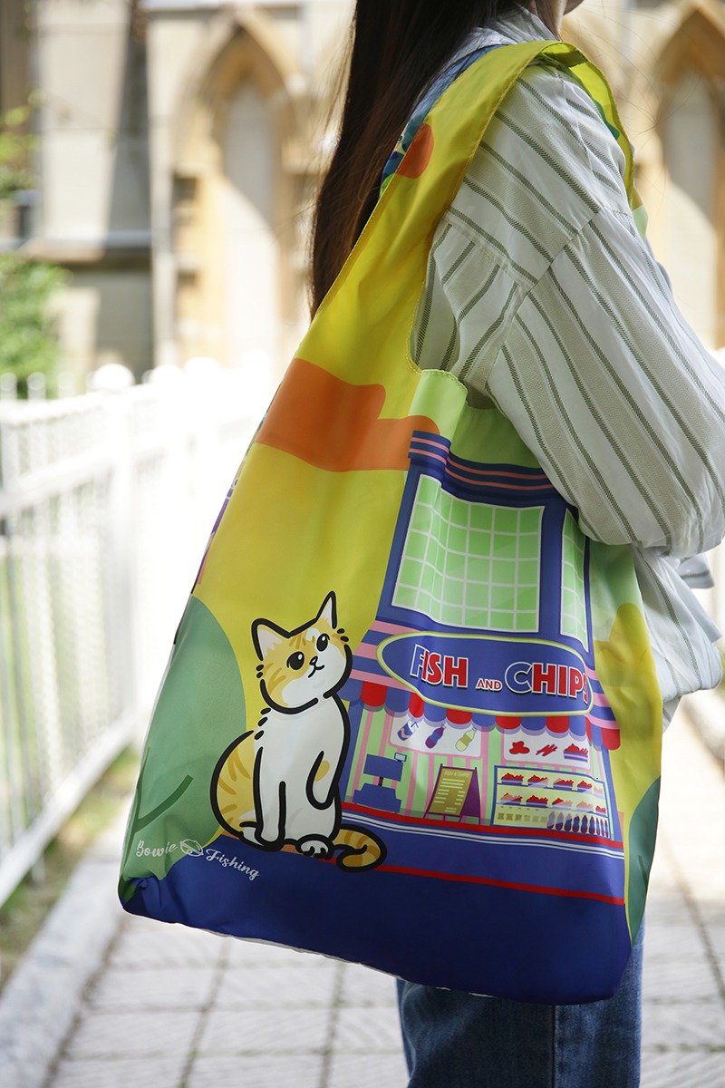 Eco Tote ~ Bowie @Fishing - กระเป๋าคลัทช์ - วัสดุอีโค 