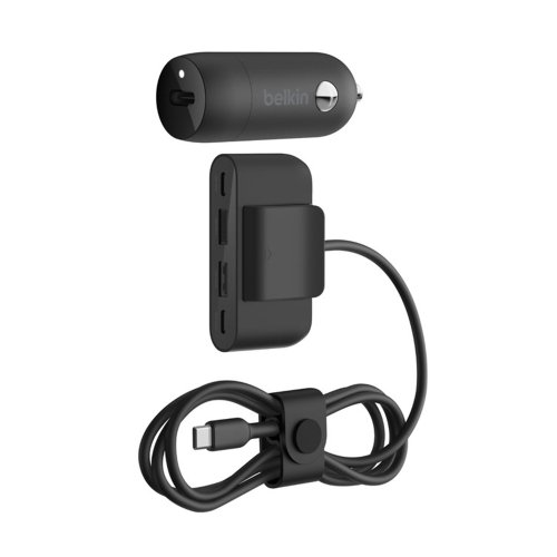 Belkin 香港經銷 30W USB-C 車載充電器 + 4 埠 USB 電源擴展器 BoostCharge