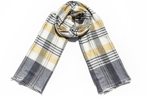 omhandmade 喀什米爾Cashmere 針織圍巾 純羊毛圍巾 手織圍巾 編織圍巾-陽光