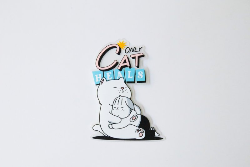 STICKER PIECE - ONLY CAT HEALS - Stickers - Paper Blue