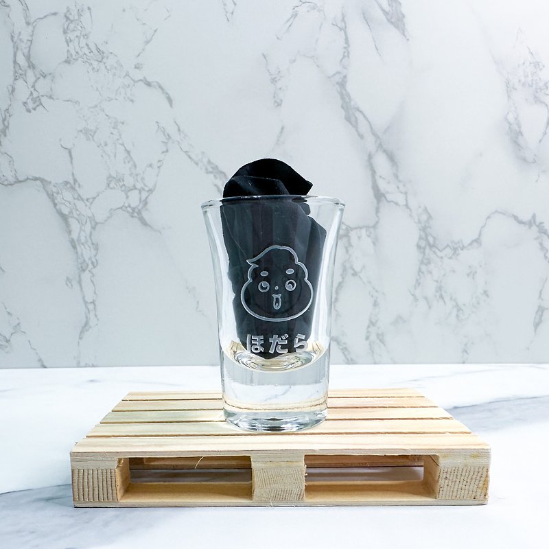 Sandblasted Miba shot cup, shot glass, shot glass, wine glass - Bar Glasses & Drinkware - Glass 