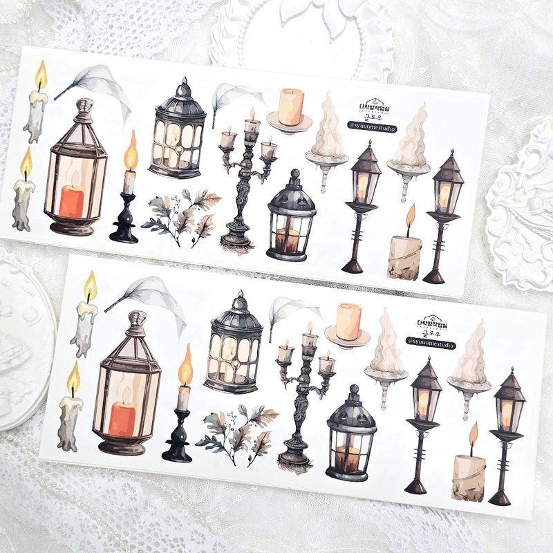 :Glow: Matte Transparent sticker - 貼紙 - 其他材質 