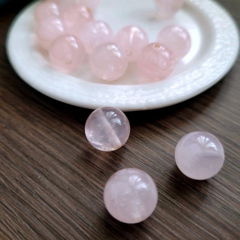 DIY材料。12mm粉晶 芙蓉晶 薔薇水晶 (1顆入) 串珠 散珠 - 零件/散裝材料/工具 - 水晶 粉紅色