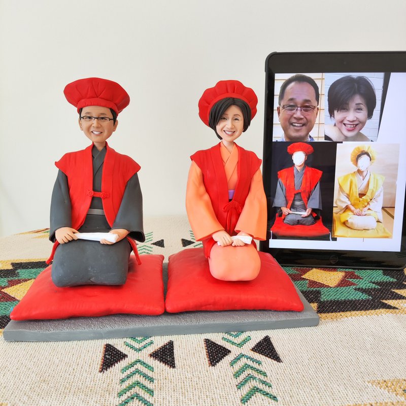 客制化人物公仔 結婚 周年紀念 禮物 訂制 3D人偶 人像畫 似顏繪 - 公仔/玩偶 - 黏土 多色
