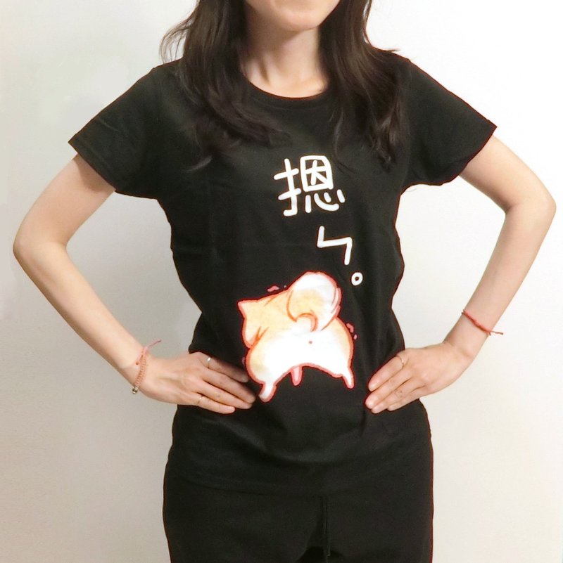 摁ㄣT恤-黑、白 - 女 T 恤 - 棉．麻 