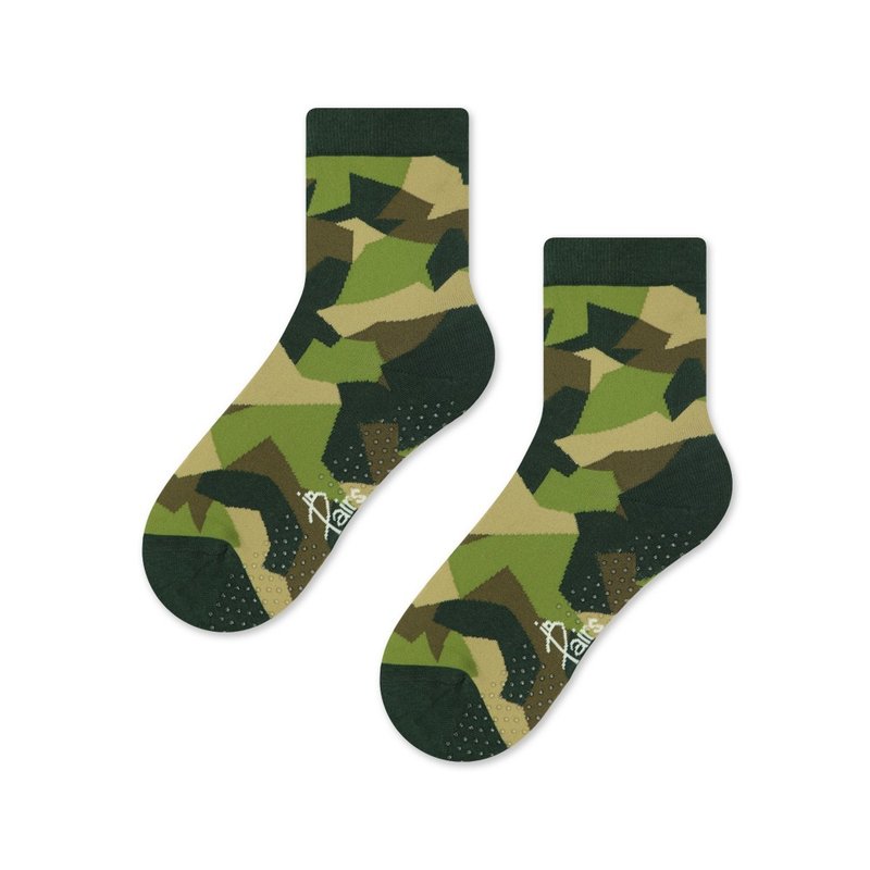 【in Pairs】Camouflage geometry | Child socks - Socks - Cotton & Hemp Multicolor