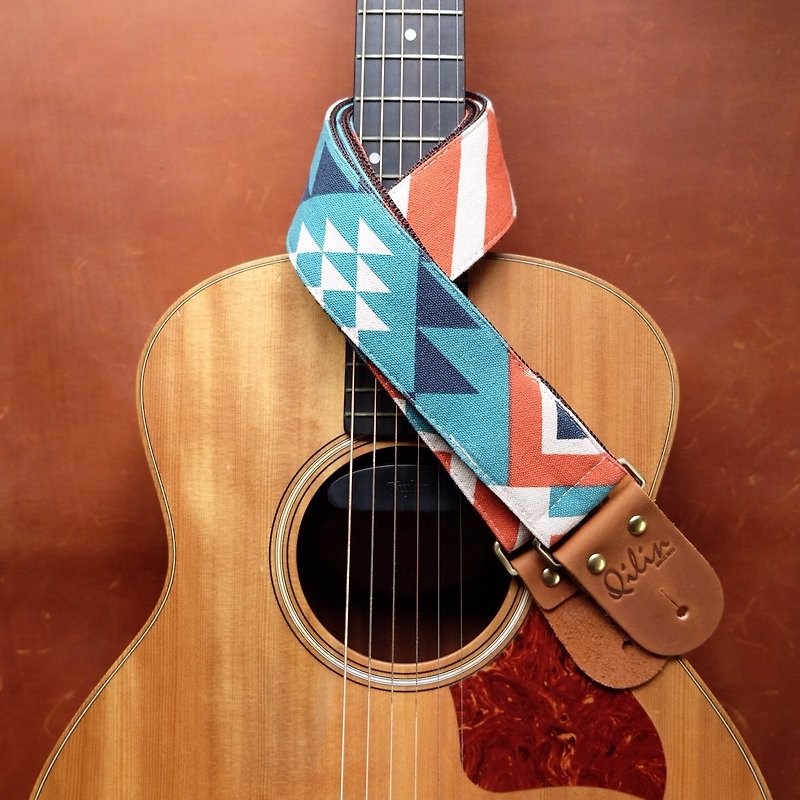 Twist Guitar Strap - Guitars & Music Instruments - Genuine Leather Orange