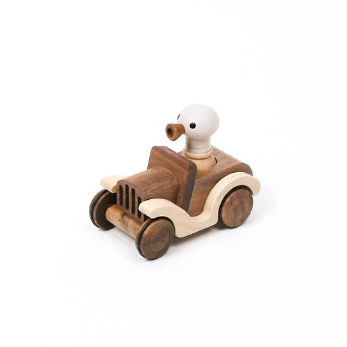 Wooderful life 【老爺車鴕鳥】迴力車 木製玩具 物理趣味遊戲 | Wooderfullife