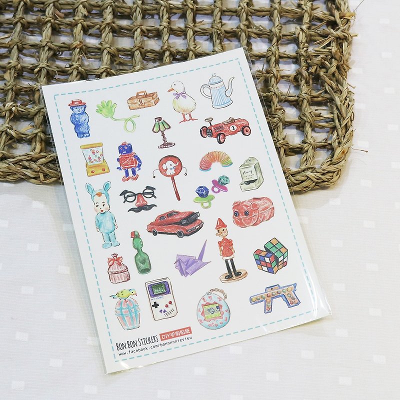 DIY sticker - Childhood memories - สติกเกอร์ - กระดาษ 