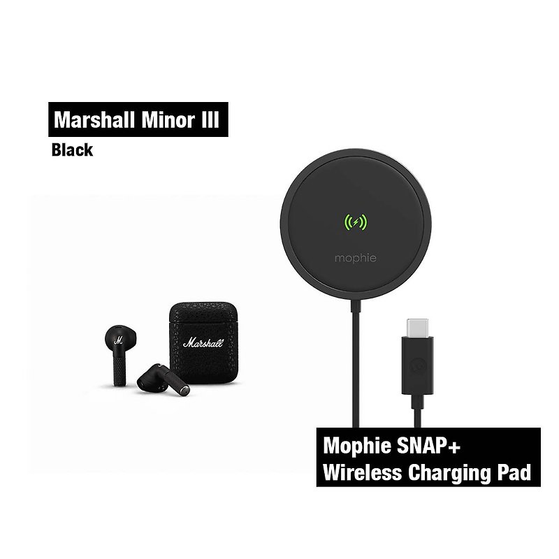 福袋 Mophie Snap+ MagSafe 磁吸無線充電板 + Marshall MinorIII - 行動電源/充電線 - 其他材質 