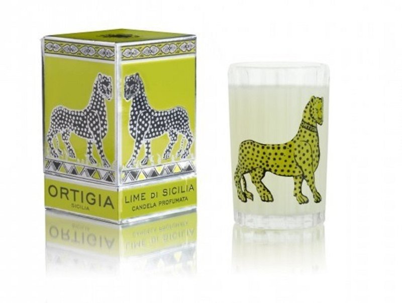 O媞gia Ortigia - Sicilian Lime - Sicilian Lime Scented Candle 160g (Citrus Scent) - Candles & Candle Holders - Glass 