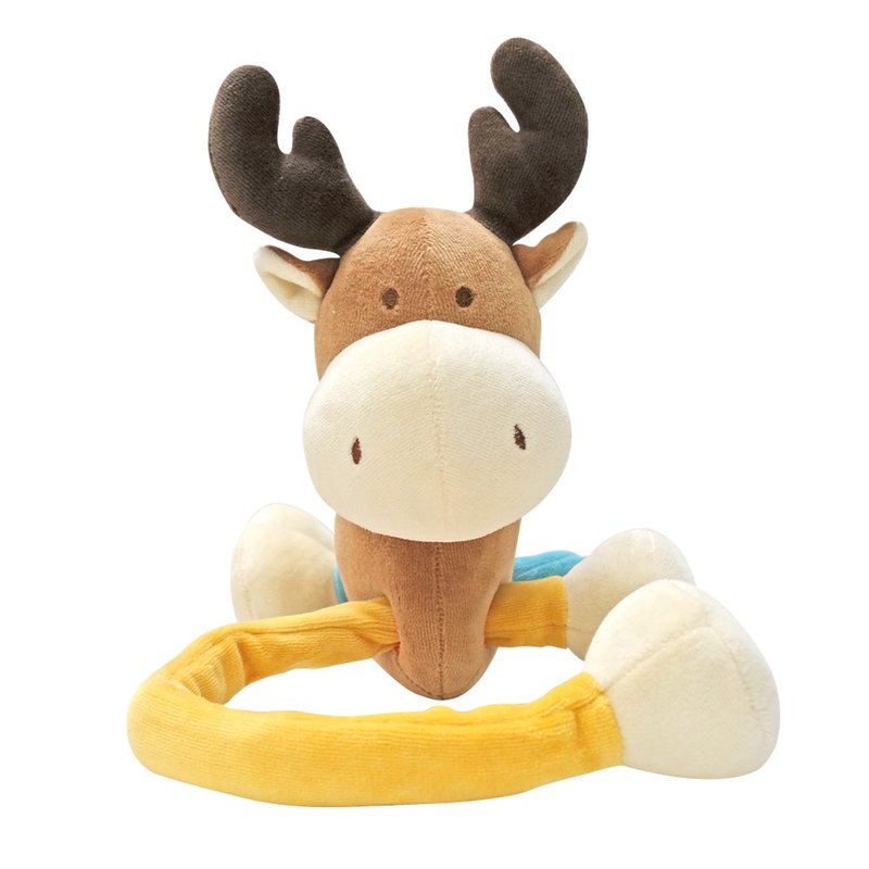 Organic Cotton Yoga Doll Elk Soothing Toy miYim - ของเล่นเด็ก - ผ้าฝ้าย/ผ้าลินิน สีนำ้ตาล