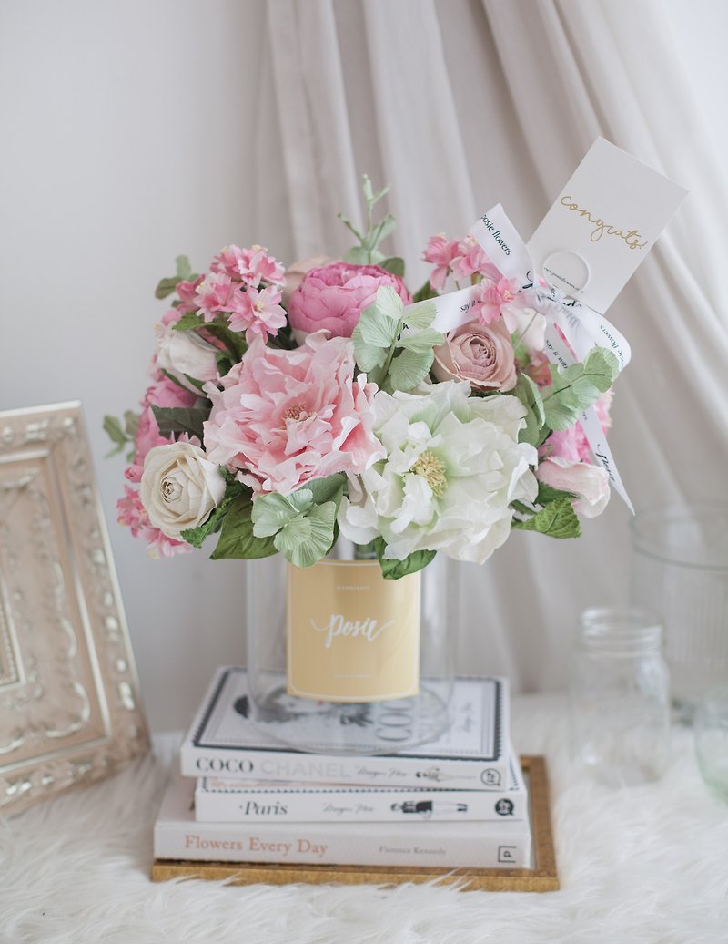 CHERRY PINK LEMONADE | Hampton Vase Flower for Decoration - Items for Display - Paper Pink