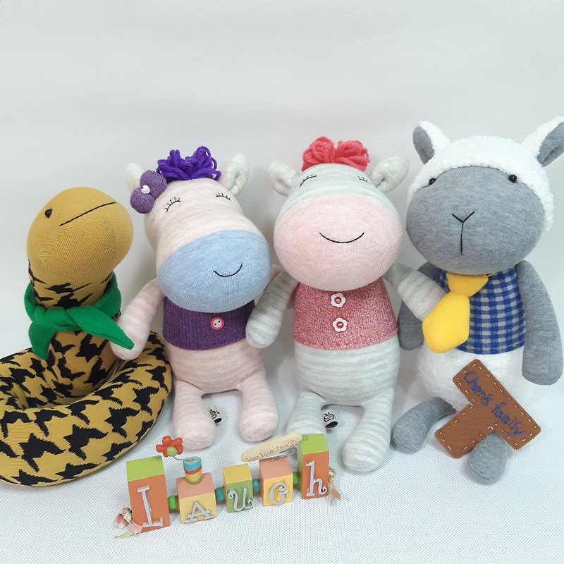 Happy Family / Customized Goods / Dolls / Socks Dolls / Family Zodiac - Stuffed Dolls & Figurines - Cotton & Hemp 