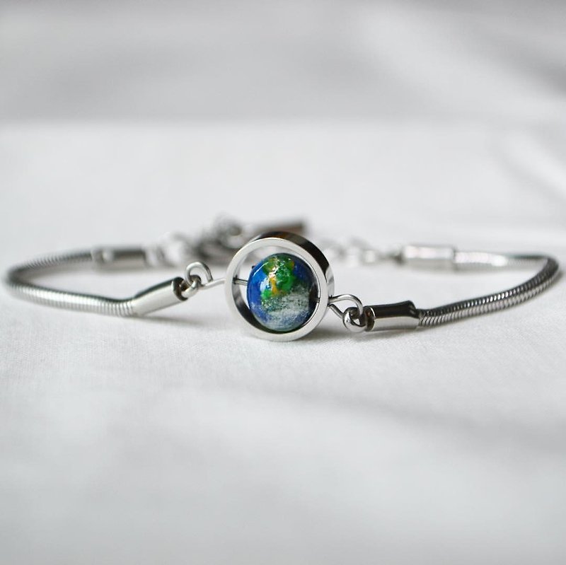 earth bracelet - Bracelets - Stainless Steel Silver