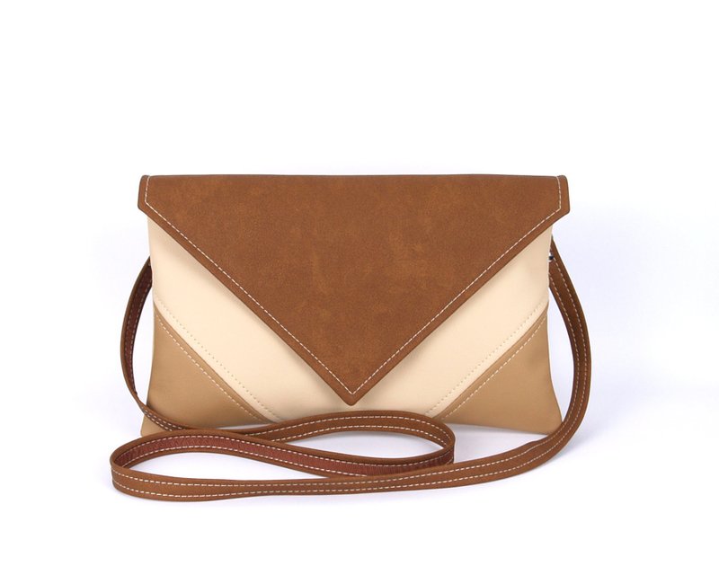 Small Cross Body Purse Faux Leather Crossbody Bag Vegan Leather Bag For Women - 手提包/手提袋 - 人造皮革 咖啡色