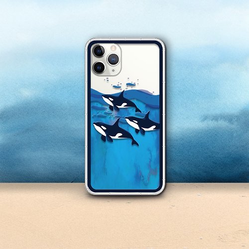 CreASEnse 創感品味 携帯電話ケース 成群殺人鯨 海底風景系列 支援各品牌手機殼CSAK05