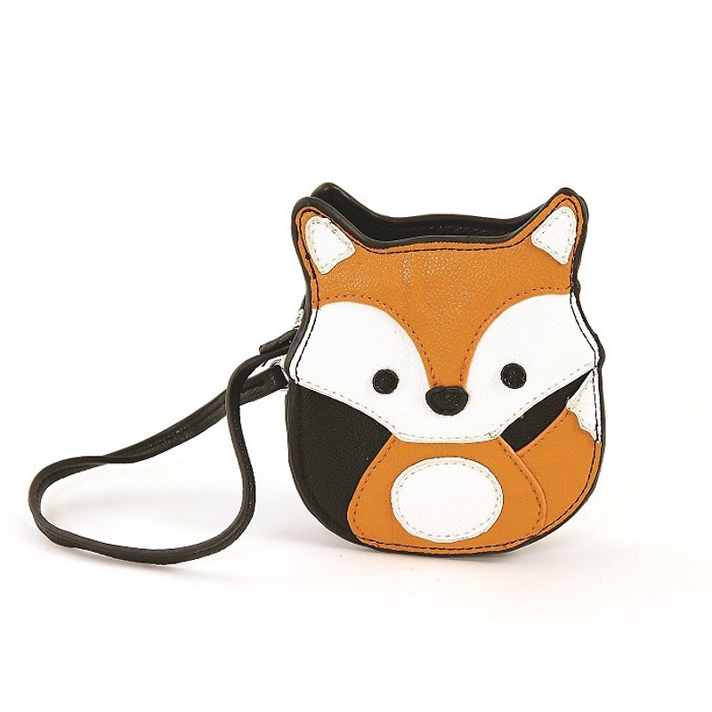 Sleepyville Critters - Baby Fox Zippered Coin Purse - Clutch Bags - Faux Leather Orange