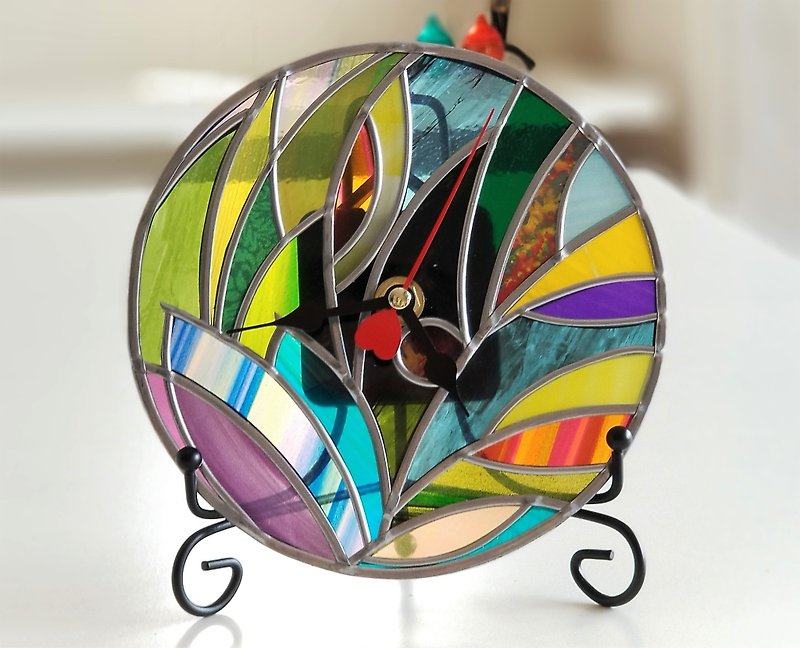 Round Acrylic hanger / desktop watch 　Tinker Bell Forest - Clocks - Plastic Multicolor