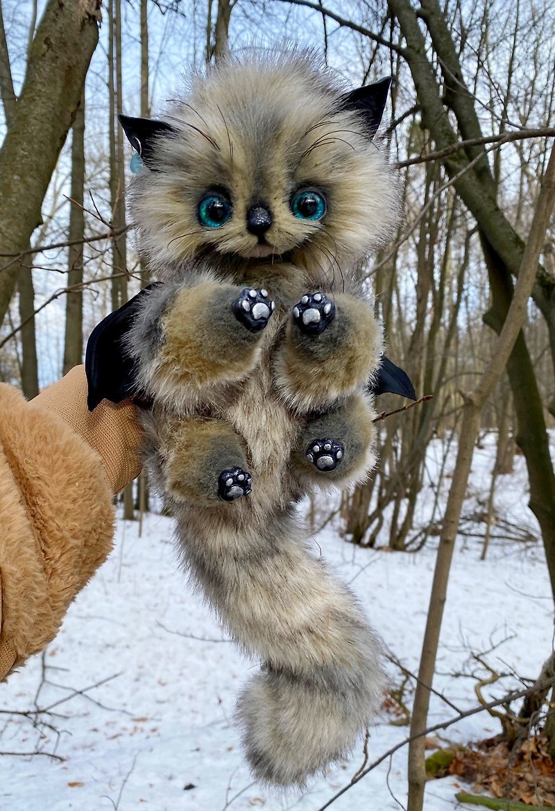 ลูกแมว Lapusha Silver Paws - ตุ๊กตา - วัสดุอื่นๆ สีกากี