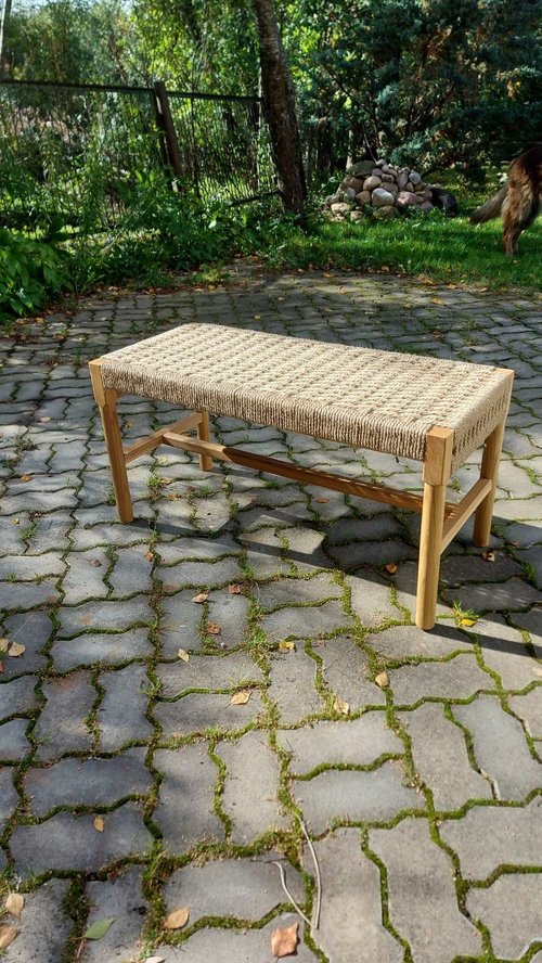 Woven best sale garden bench