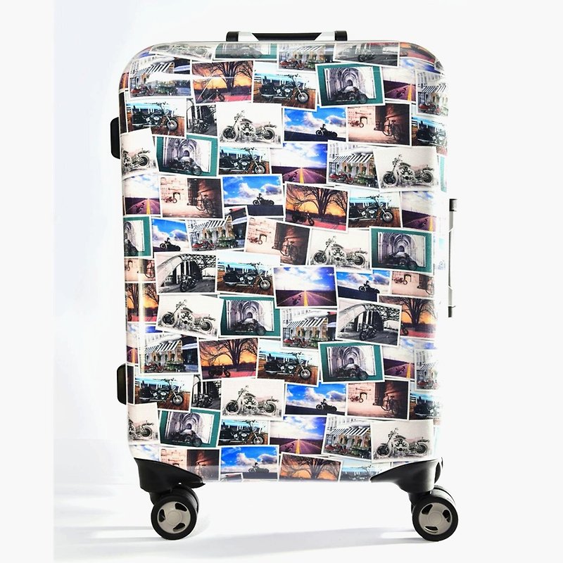 自由旅行風-手工印紋時尚鋁框20吋行李箱/旅行箱 - 行李箱 / 旅行喼 - 鋁合金 