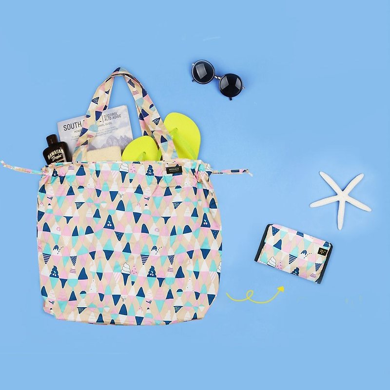 Antenna Shop picnic fun bunch folding shopping bag - ice cream, ATS95704 - Messenger Bags & Sling Bags - Nylon Multicolor